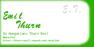 emil thurn business card